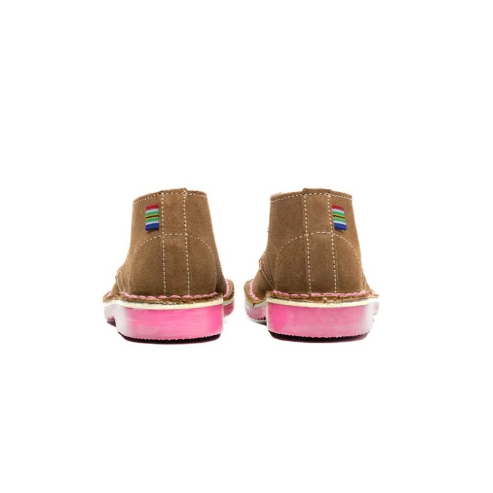 VELDSKOEN leather boots with pink soles and laces🤎🩷unisex but womens sizing🩷🤎 - Picture 8 of 16